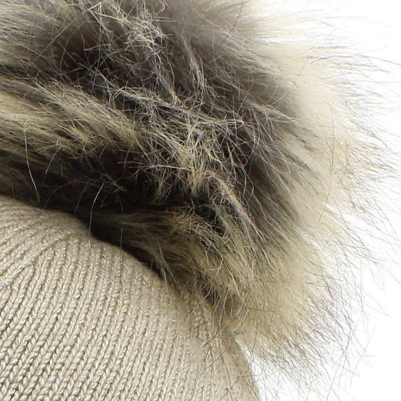 Jamiks IVANA II czapka dziewczęca z pomponem beż -  - #tag1# - #tag2# - #tag3# - #tag4#