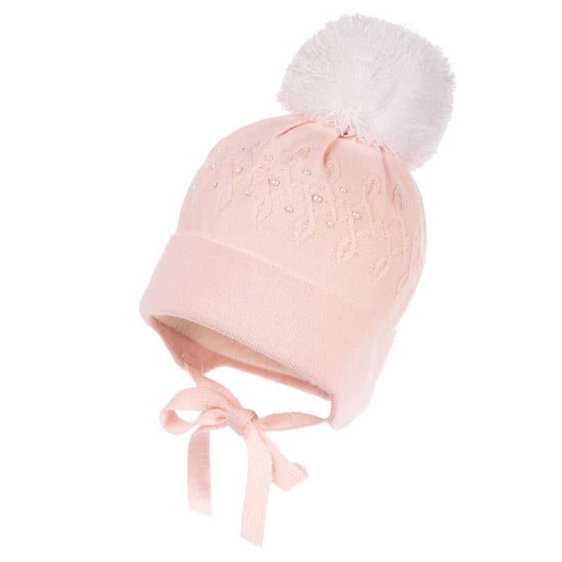 Jamiks JARINA IV czapka dziewczęca kolor róż JZB116-1 -  - #tag1# - #tag2# - #tag3# - #tag4#