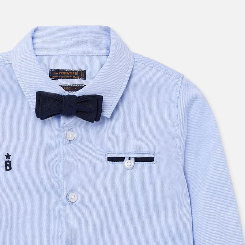Koszula elegancka z muszką dla chłopczyków Mayoral 1162-87 Błękitny -  - #tag1# - #tag2# - #tag3# - #tag4#