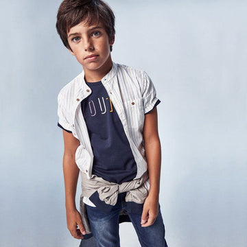 Koszula na stójce chłopięca Mayoral 6113-51 pomarańcz -  - #tag1# - #tag2# - #tag3# - #tag4#