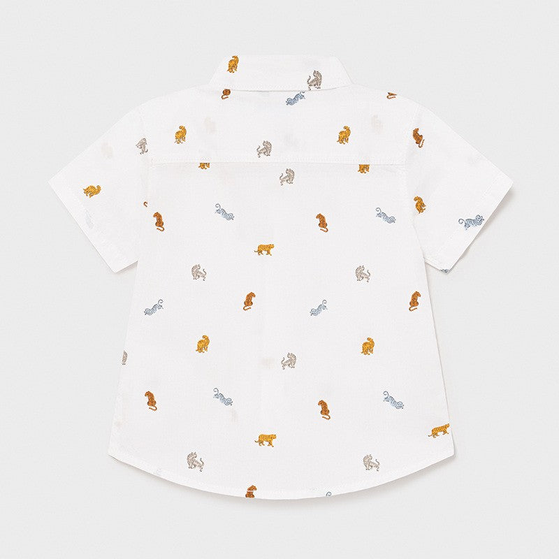 Koszula z nadrukiem dla chłopców Mayoral 1114-95 Biała -  - #tag1# - #tag2# - #tag3# - #tag4#