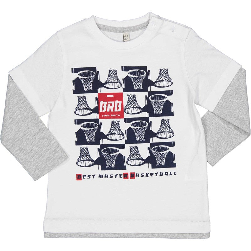 Koszulka z długim rękawem chłopięca Birba&Trybeyond 24024-15A kolor Biały -  - #tag1# - #tag2# - #tag3# - #tag4#