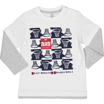Koszulka z długim rękawem chłopięca Birba&Trybeyond 24024-15A kolor Biały -  - #tag1# - #tag2# - #tag3# - #tag4#