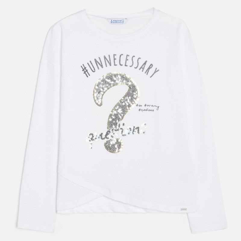 Koszulka z długim rękawem dziewczęca Mayoral 6026-64 Biały -  - #tag1# - #tag2# - #tag3# - #tag4#