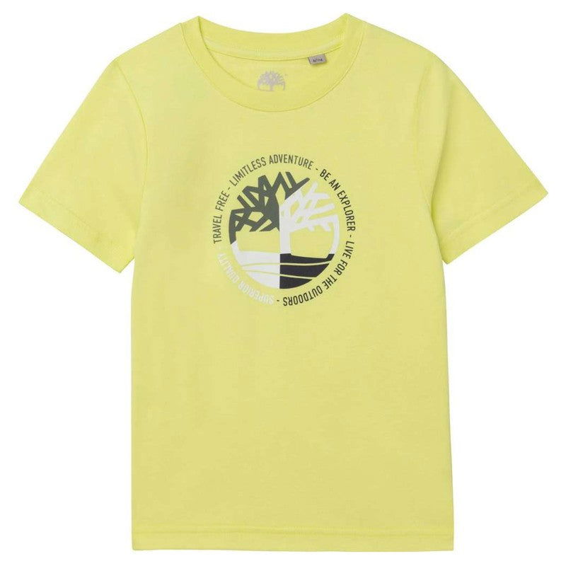 Koszulka z krótkim rękawem chłopięc TIMBERLAND T25R74-60B kolor żółty -  - #tag1# - #tag2# - #tag3# - #tag4#