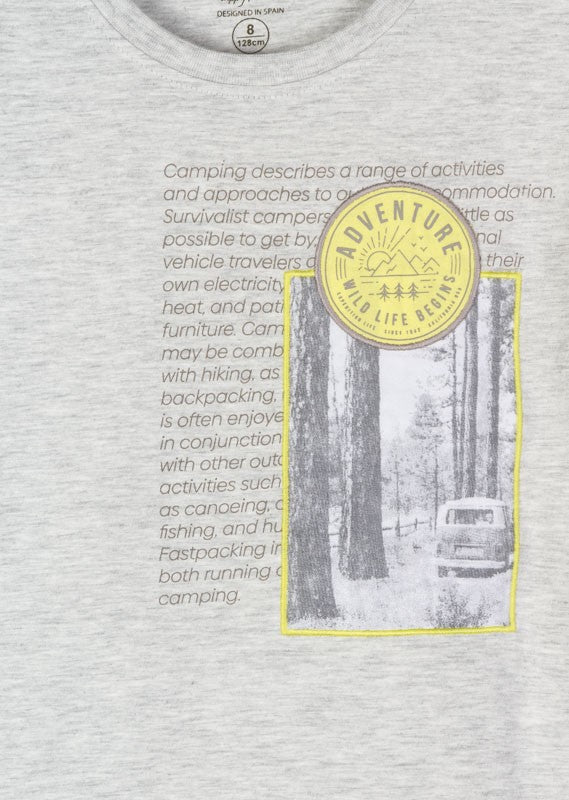 Koszulka z krótkim rękawem chłopięca Losan 113-1007AL-657 kolor Szary -  - #tag1# - #tag2# - #tag3# - #tag4#