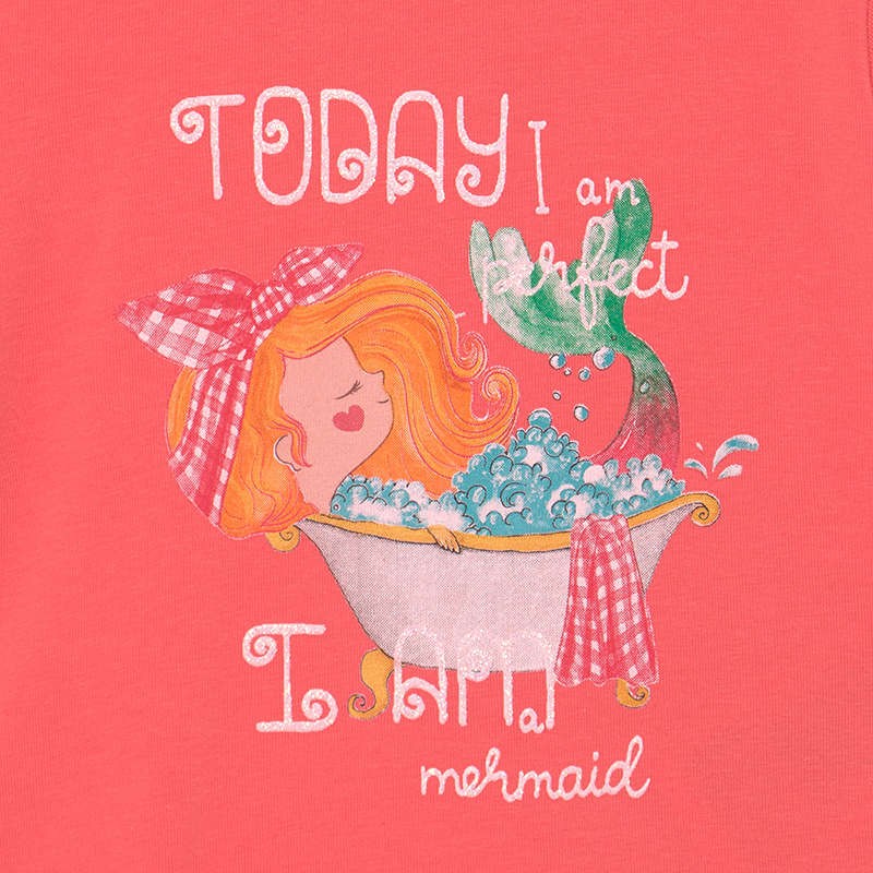 Koszulka z nadrukiem dziewczęca Mayoral 1087-50 Koralowy -  - #tag1# - #tag2# - #tag3# - #tag4#