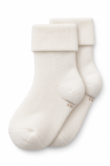 Skarpetki frota z mankietem chłopięce kremowe Baby Fashion PH-1186-211026-28