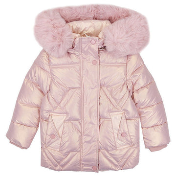 Kurtka Zimowa dziewczynka róż metaliczny KK2118-271023  GKMOD -  - #tag1# - #tag2# - #tag3# - #tag4#