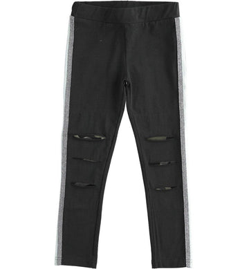 Leginsy z lampasem dziewczęce iDO 1952-0658 kolor czarny -  - #tag1# - #tag2# - #tag3# - #tag4#