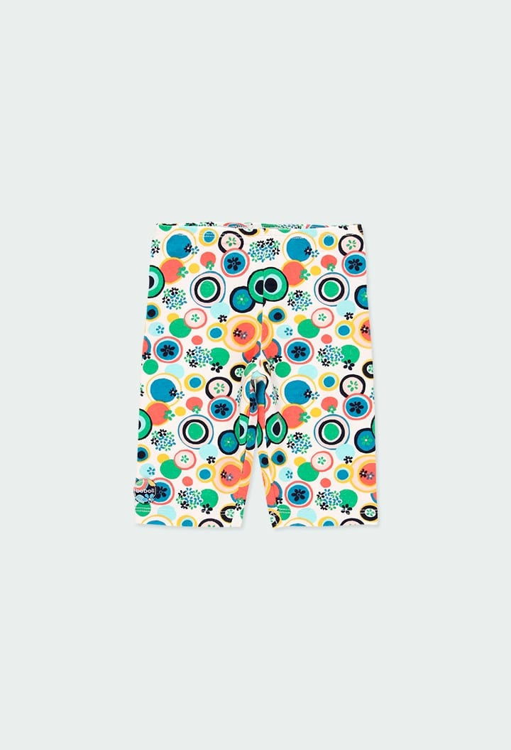 Leginsy z nadrukiem dla dziewczynki Boboli 224042-9825 kolor zielony -  - #tag1# - #tag2# - #tag3# - #tag4#