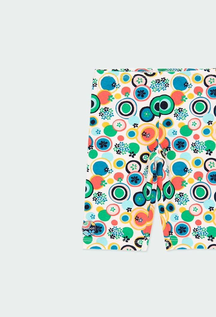 Leginsy z nadrukiem dla dziewczynki Boboli 224042-9825 kolor zielony -  - #tag1# - #tag2# - #tag3# - #tag4#