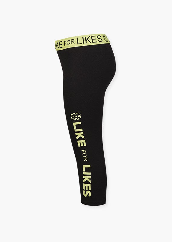 Leginsy z nadrukiem dziewczęce Losan 114-6019AL-063 kolor Czarny -  - #tag1# - #tag2# - #tag3# - #tag4#