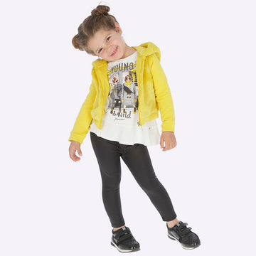 Leginsy zamszowe z połyskiem dla dziewczynki Mayoral 4704-55 Czarny -  - #tag1# - #tag2# - #tag3# - #tag4#