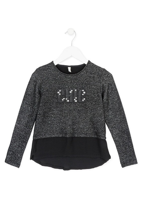 Losan 724-1790AB-063 bluzka kolor czarny -  - #tag1# - #tag2# - #tag3# - #tag4#