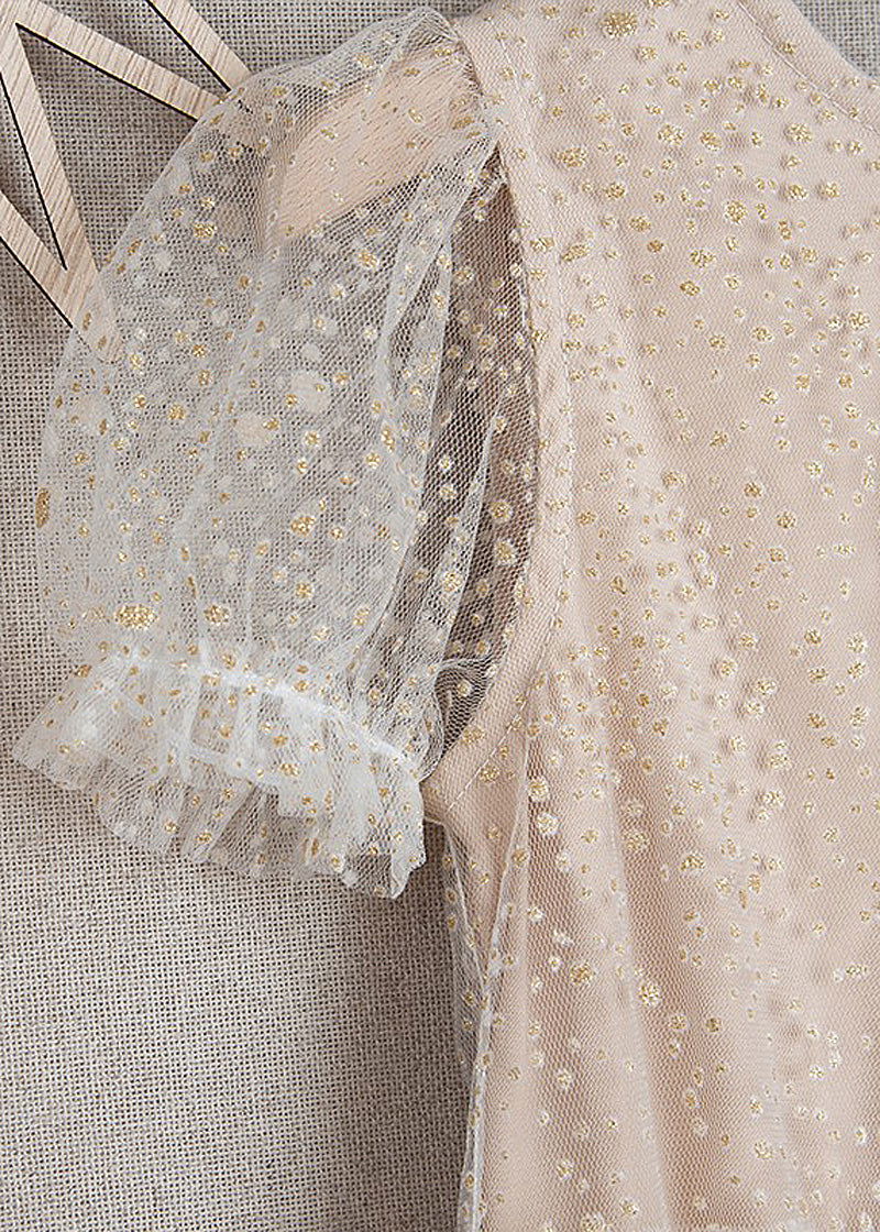 MINIMI 130/20 Sukienka elegancka kolor beż -  - #tag1# - #tag2# - #tag3# - #tag4#