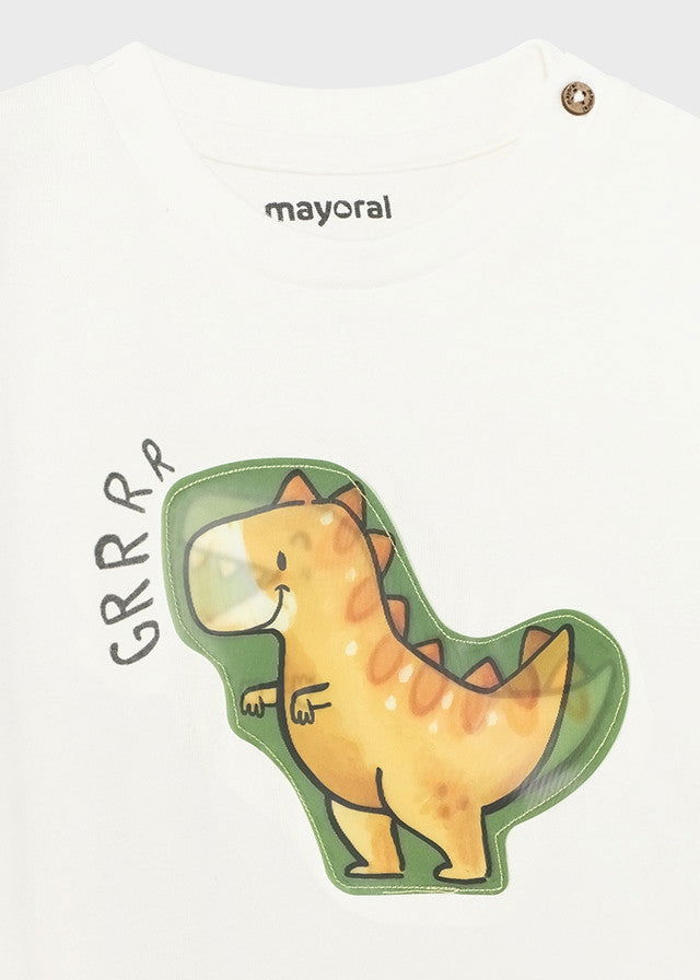 Mayoral 1028-15 Koszulka z aplikacją chłopiec kolor śmietanka -  - #tag1# - #tag2# - #tag3# - #tag4#