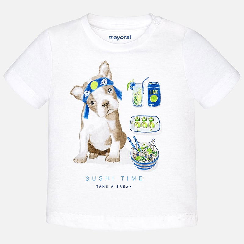 Mayoral 1044-39 Koszulka krótki rękaw kolor Biały -  - #tag1# - #tag2# - #tag3# - #tag4#