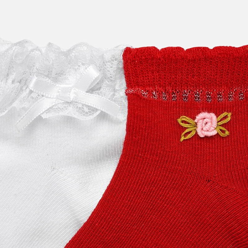 Mayoral 10530-58 Komplet skarpetek dziewczęcych kolor czerwony -  - #tag1# - #tag2# - #tag3# - #tag4#