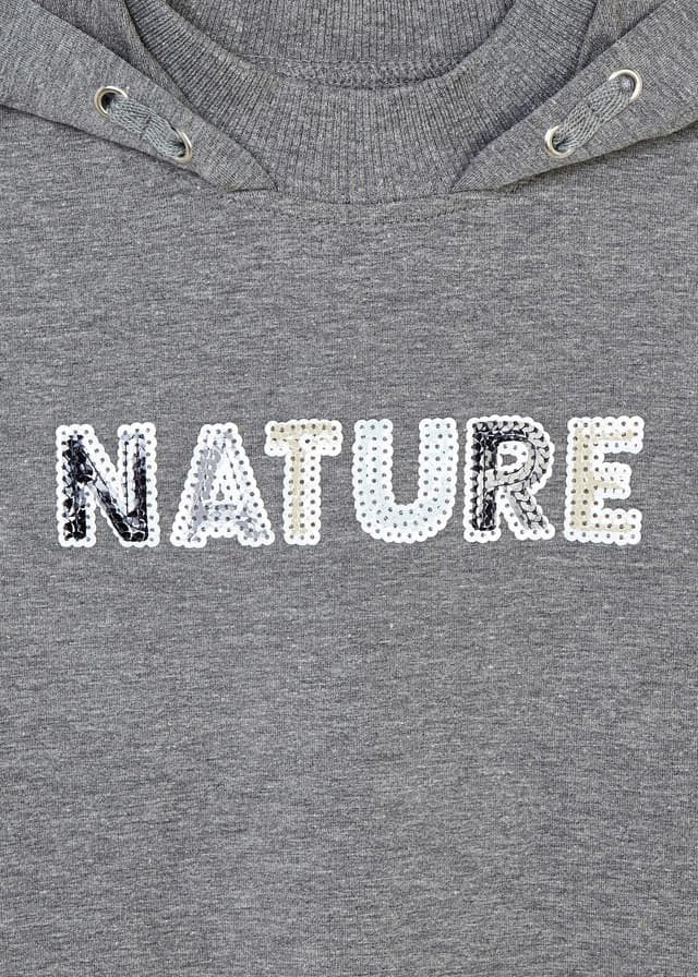 Mayoral 11-04936-029 Sukienka z kapturem dziewczęca 4936-29 szary -  - #tag1# - #tag2# - #tag3# - #tag4#