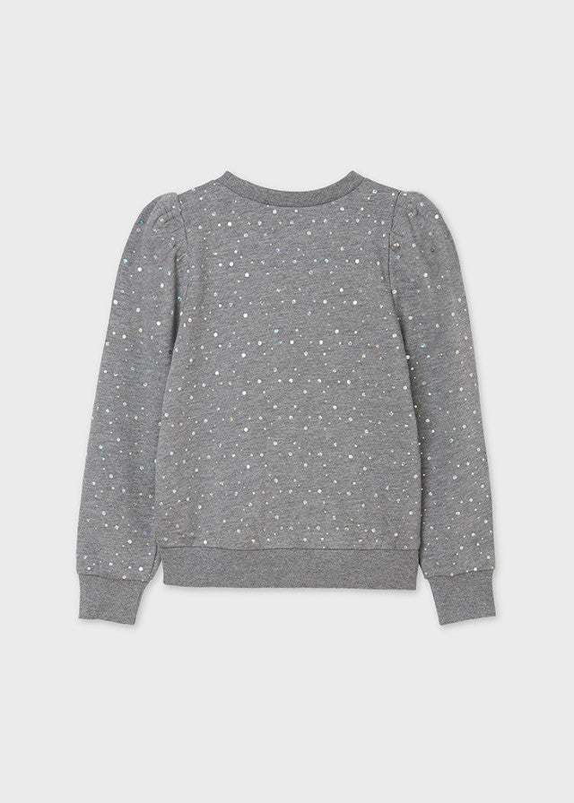 Mayoral 11-07427-043 Bluza w groszki dziewczynka 7427-43 szary -  - #tag1# - #tag2# - #tag3# - #tag4#