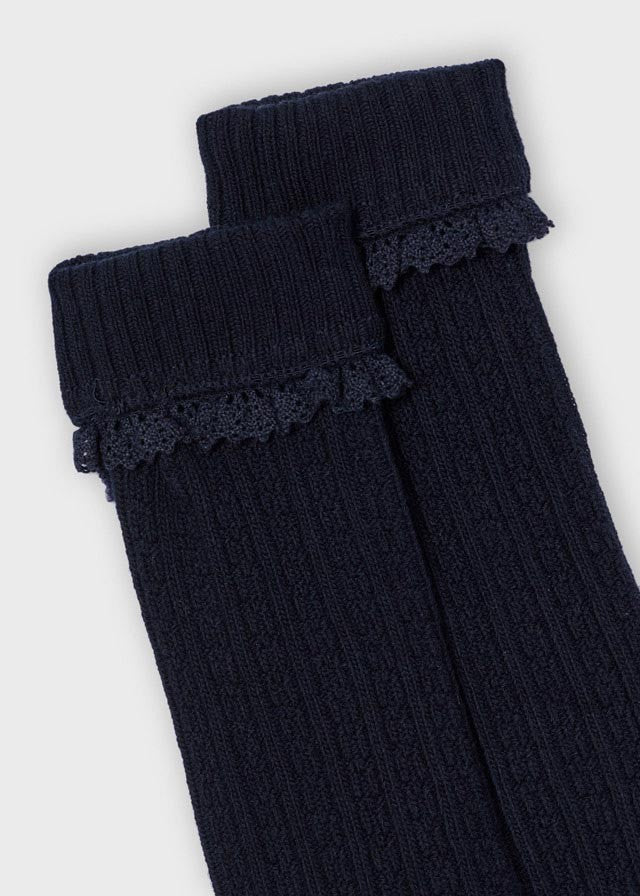 Mayoral 11-10139-037 Skarpety dla dziewczynki 10139-37 granatowy -  - #tag1# - #tag2# - #tag3# - #tag4#