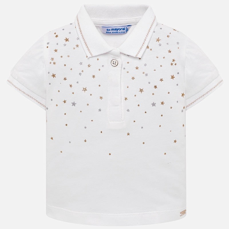 Mayoral 1108-40 Koszulka polo z krótkim rękawem dziewczęca biała -  - #tag1# - #tag2# - #tag3# - #tag4#