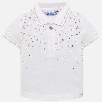 Mayoral 1108-40 Koszulka polo z krótkim rękawem dziewczęca biała -  - #tag1# - #tag2# - #tag3# - #tag4#