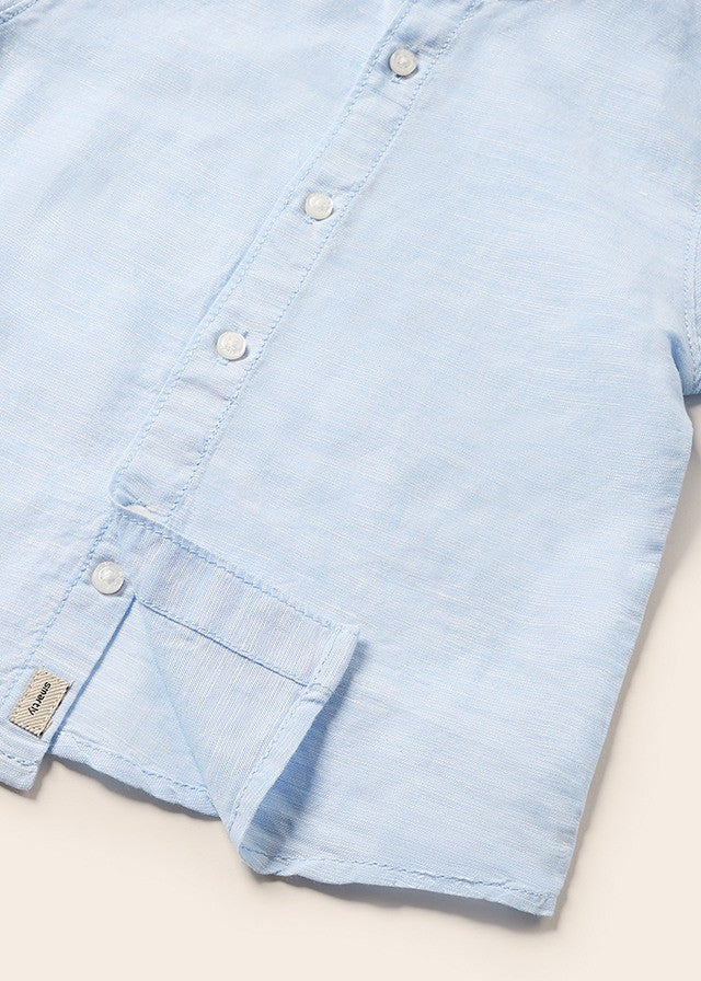 Mayoral 1112-67 Koszula na stójce lniana chłopiec kolor błękitny -  - #tag1# - #tag2# - #tag3# - #tag4#