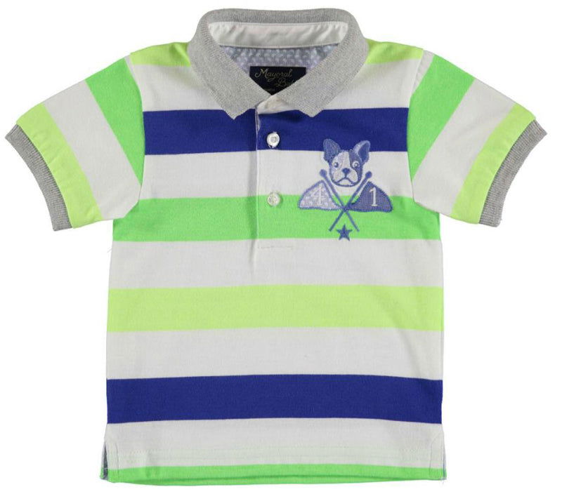 Mayoral 1132-87 Koszulka polo k.ręk.paski  kolor Ziel.neon -  - #tag1# - #tag2# - #tag3# - #tag4#