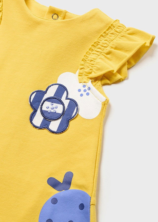 Mayoral 1806-11 Sukienka bawełniana dziewczynka kolor żółty -  - #tag1# - #tag2# - #tag3# - #tag4#