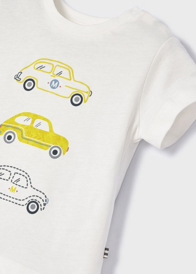 Mayoral 22-01006-074 Koszulka z krótkim rękawem chłopiec 1006-74 kremowy -  - #tag1# - #tag2# - #tag3# - #tag4#