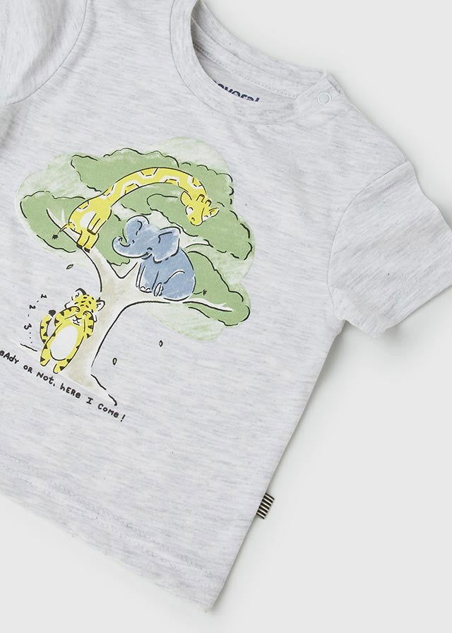 Mayoral 22-01012-025 Koszulka z krótkim rękawem chłopiec 1012-25 szary -  - #tag1# - #tag2# - #tag3# - #tag4#