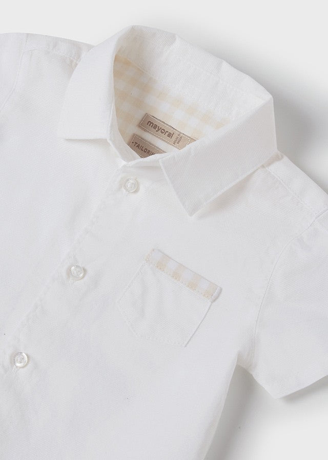 Mayoral 22-01112-095 Koszula z krótkim rękawem chłopiec 1112-95 biały -  - #tag1# - #tag2# - #tag3# - #tag4#