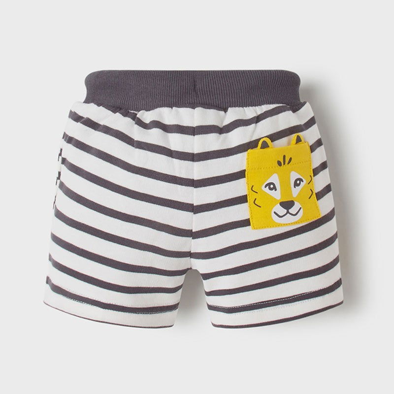 Mayoral 22-01230-069 Bermudy w paski chłopiec 1230-69 licorice -  - #tag1# - #tag2# - #tag3# - #tag4#