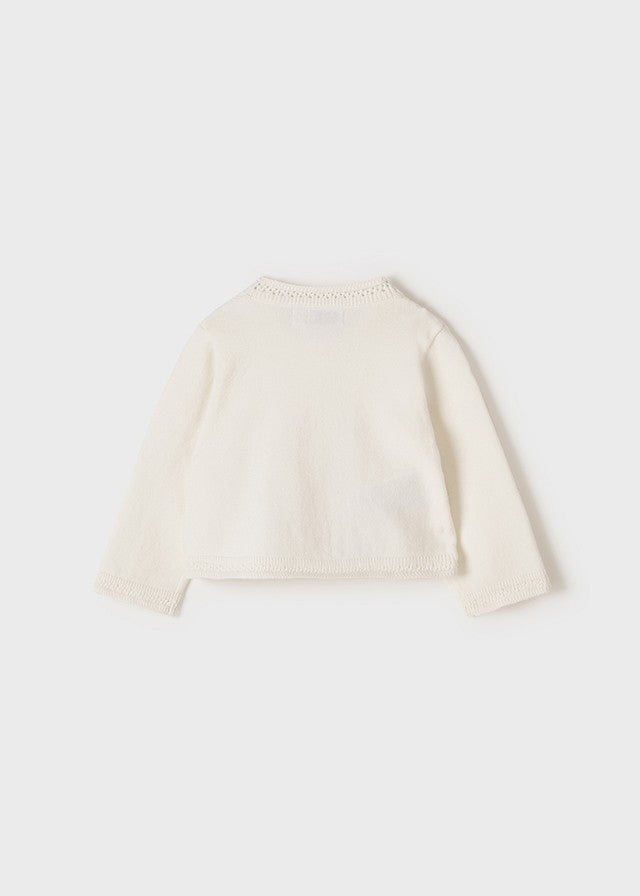 Mayoral 22-01358-025 Sweterek rozpinany dziewczynka 1358-25 kremowy -  - #tag1# - #tag2# - #tag3# - #tag4#