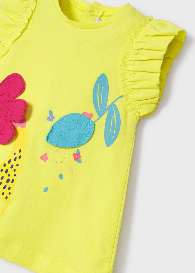 Mayoral 22-01934-040 Sukienka bawełniana dziewczynka 1934-40 cytrynowy -  - #tag1# - #tag2# - #tag3# - #tag4#