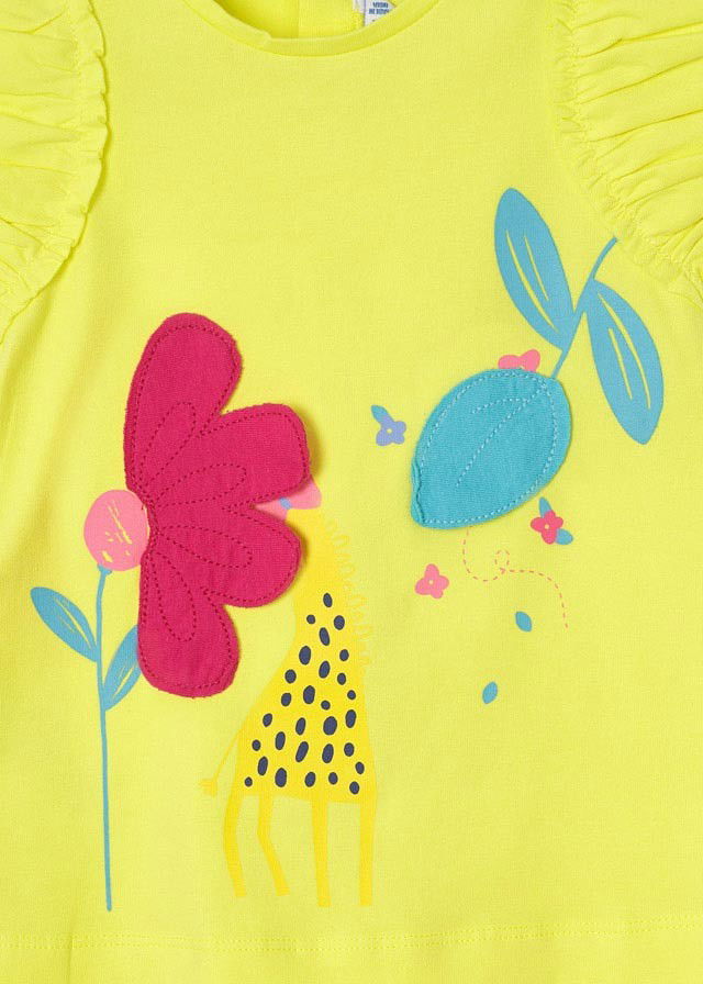 Mayoral 22-01934-040 Sukienka bawełniana dziewczynka 1934-40 cytrynowy -  - #tag1# - #tag2# - #tag3# - #tag4#