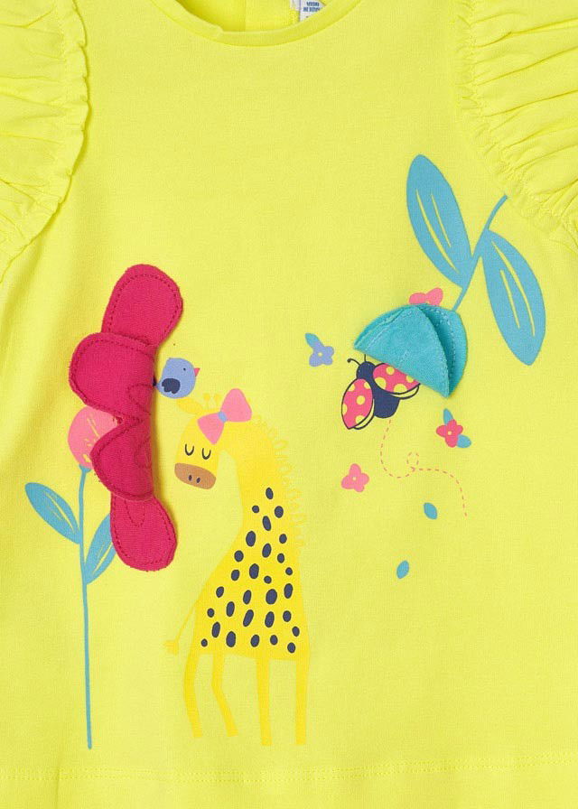 Mayoral 22-01934-040 Sukienka bawełniana dziewczynka 1934-40 cytrynowy -  - #tag1# - #tag2# - #tag3# - #tag4#