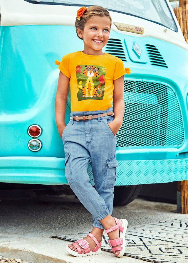 Mayoral 22-03590-016 Spodnie z paskiem dziewczynka 3590-16 jeans -  - #tag1# - #tag2# - #tag3# - #tag4#