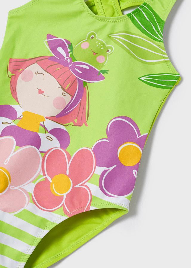 Mayoral 22-03770-062 Strój kąpielowy z nadrukiem dziewczynka 3770-62 pistacjowy -  - #tag1# - #tag2# - #tag3# - #tag4#