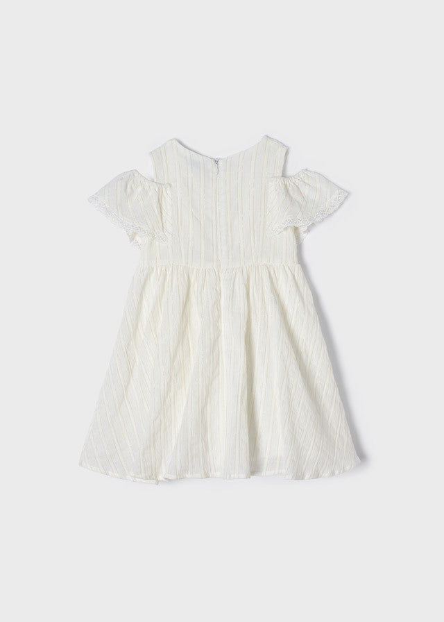 Mayoral 22-03936-004 Sukienka elegancka dziewczynka 3936-4 kremowy -  - #tag1# - #tag2# - #tag3# - #tag4#