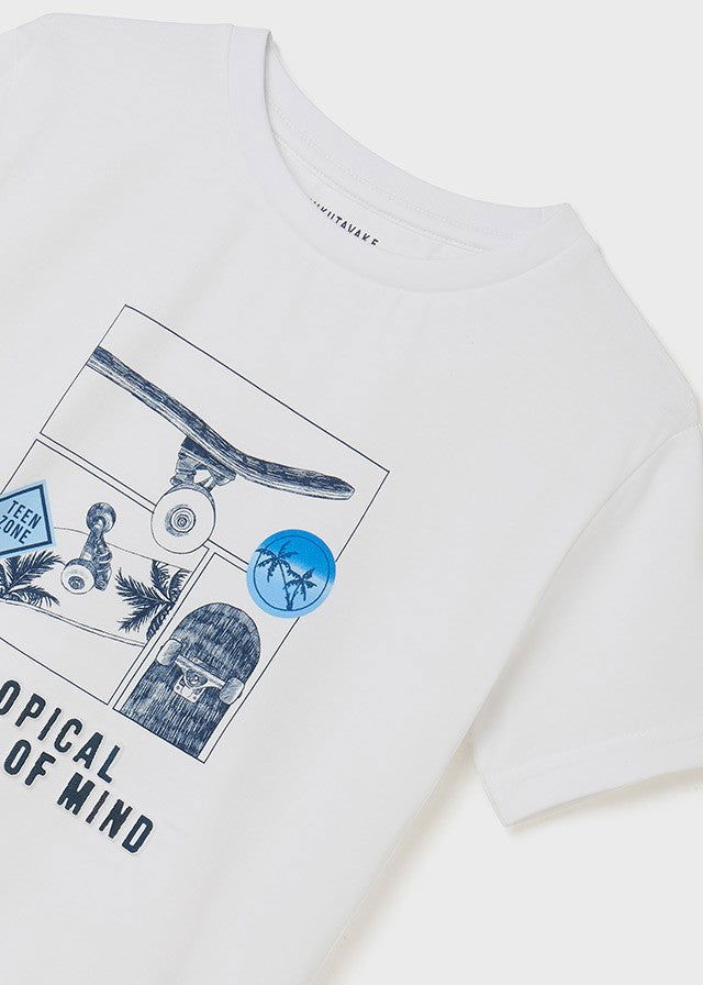 Mayoral 22-06008-041 Koszulka z krótkim rękawem chłopiec 6008-41 biały -  - #tag1# - #tag2# - #tag3# - #tag4#