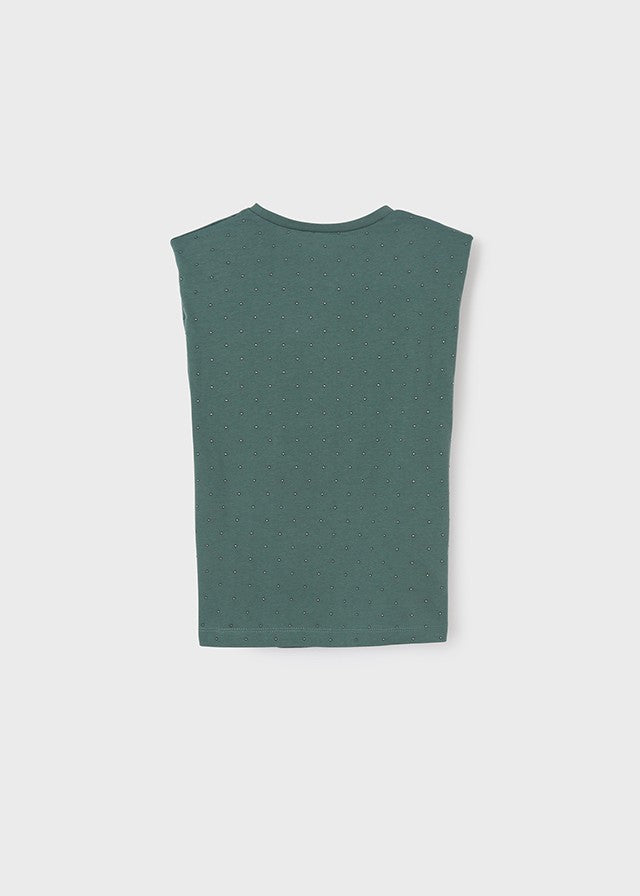 Mayoral 22-06039-076 Koszulka na ramiączkach dziewczynka 6039-76 sosna -  - #tag1# - #tag2# - #tag3# - #tag4#