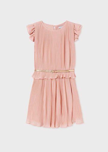 Mayoral 22-06959-052 Sukienka z plisami dziewczynka 6959-52 pastel -  - #tag1# - #tag2# - #tag3# - #tag4#