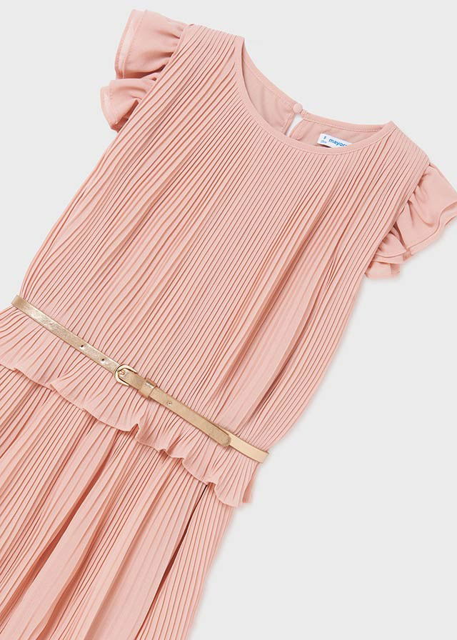 Mayoral 22-06959-052 Sukienka z plisami dziewczynka 6959-52 pastel -  - #tag1# - #tag2# - #tag3# - #tag4#