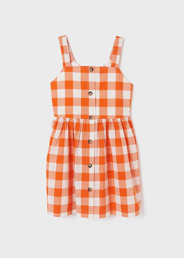 Mayoral 22-06969-044 Sukienka w kratkę dziewczynka 6969-44 klementyna -  - #tag1# - #tag2# - #tag3# - #tag4#