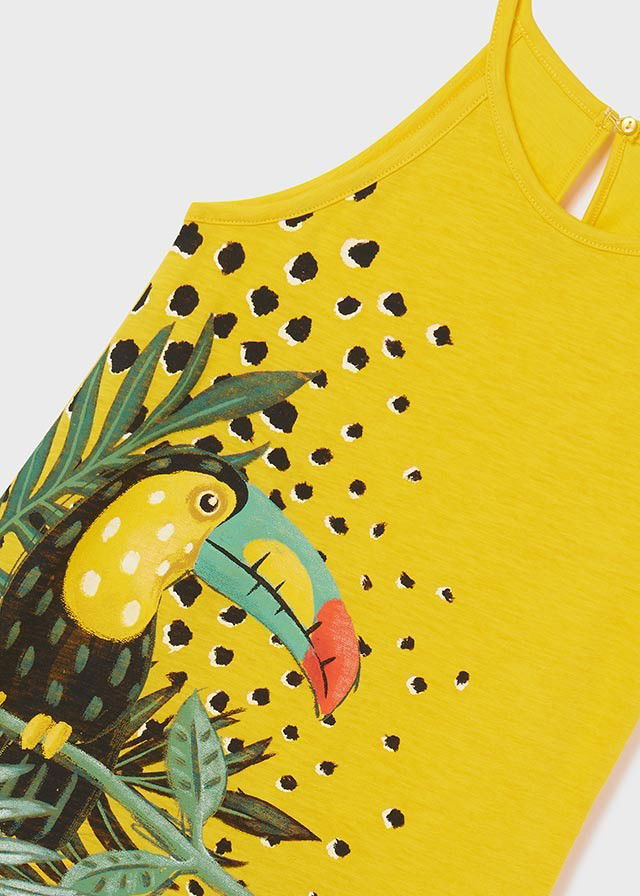 Mayoral 22-06990-087 Sukienka na ramiączkach dziewczynka 6990-87 żółty -  - #tag1# - #tag2# - #tag3# - #tag4#