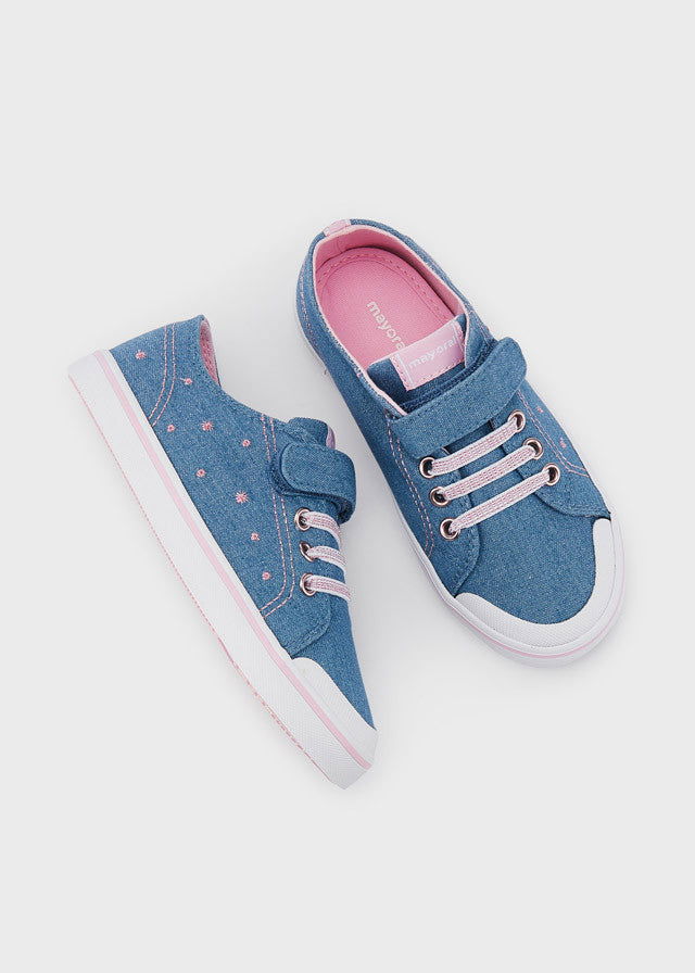 Mayoral 22-43335-032 Tenisówki z haftem dziewczynka 43335-32 jeans -  - #tag1# - #tag2# - #tag3# - #tag4#