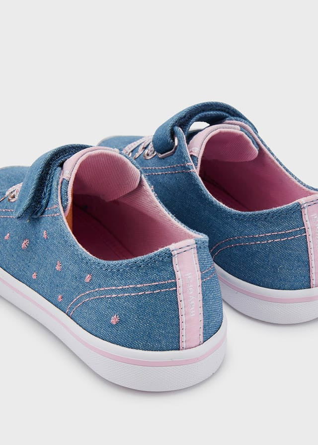Mayoral 22-43335-032 Tenisówki z haftem dziewczynka 43335-32 jeans -  - #tag1# - #tag2# - #tag3# - #tag4#